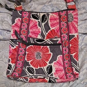 Vera Bradley Red and Pink Floral Shoulder Bag